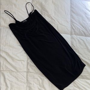 Black tank tight slip dress